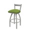 Holland Bar Stool Co 30" Low Back Swivel Bar Stool, Nickel Finish, Canter Kiwi Green Seat 82130AN009 - alternate 1